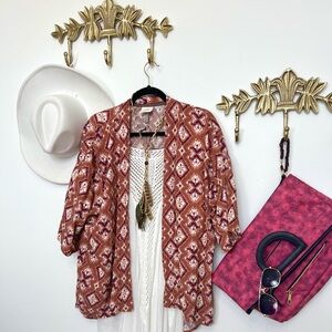 Boho chic flowy duster L
